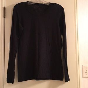 Black, long-sleeve burnout shirt